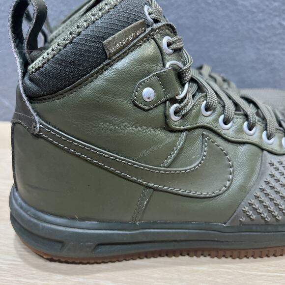 Nike Lunar Force 1 Duckboot Olive 805899-201 Flyknit ACG Footwear Mens Size 9 - Picture 4 of 12